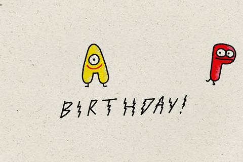 Ruchomy napis Happy Birthday